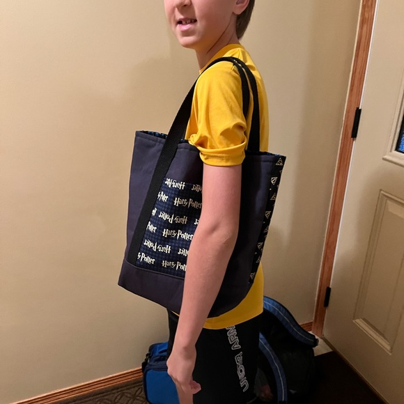 Witches Brew Gnome Small Tote Bag Polka Dots Lining Trick or Treat - Picture 6 of 8